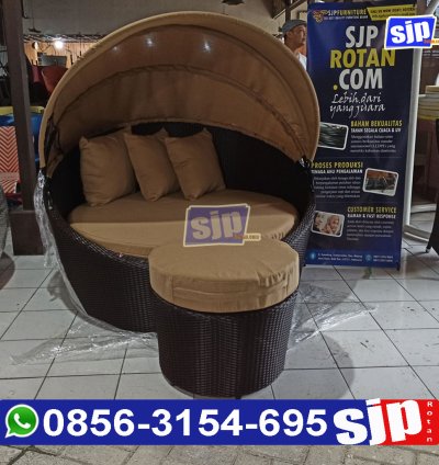 pengrajin sofa malas sora santai ata malas rotan sintetis
