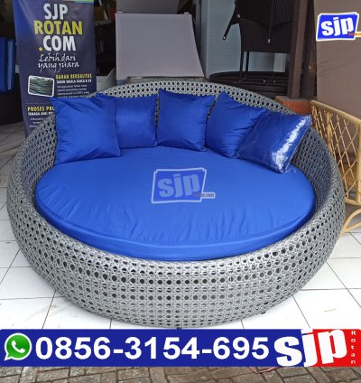 pabrik pengrajin sofa santai malas rotan sintetis